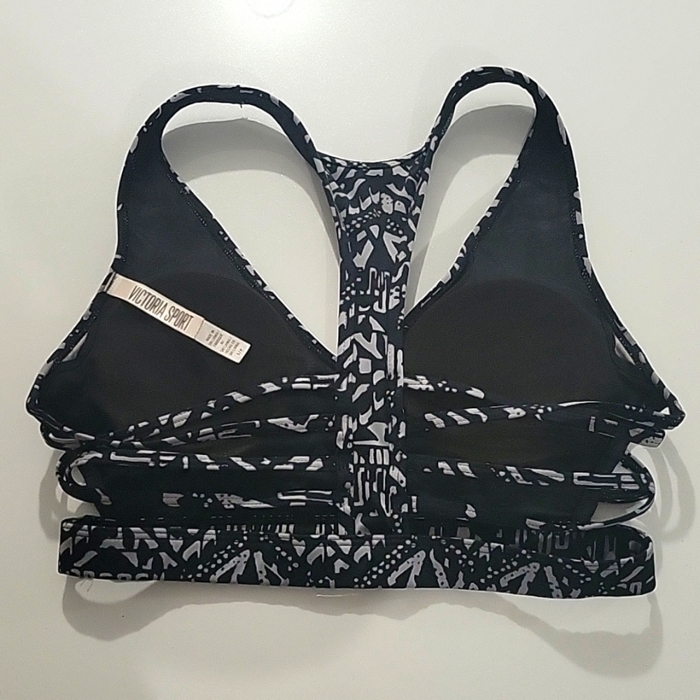 Victoria's Secret Black & Gray Sports  Bra Sz S - Picture 2 of 3